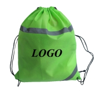 Non-woven Reflective Drawstring Backpack