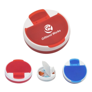 Round Travel Pill Case