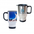 Custom Insulated Stainless Steel Full Color Imprint Auto Mug Or Travel Mug 15 OZ Volume