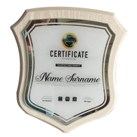 Wooden High-end Shield Shape Certificate Plaque