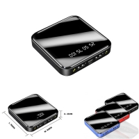 New Super Compact 10000mAh Portable Mini Power Bank Mirror Screen LED Display Charger For I Phone Android