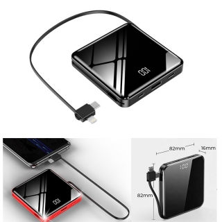 Compatible 3 Interface Mini Portable 10000mah Power Bank