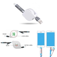 Retractable 2 in 1 Phone Charging Cable