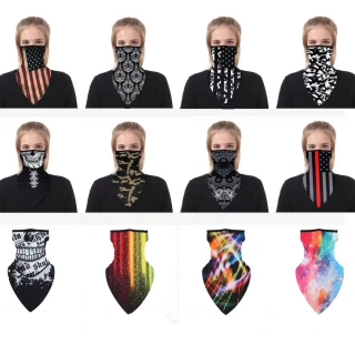 Outdoor Print Hanging Ears Faceguard Seamless