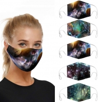 Breathable Washable Reusable Face Mask Two Replaceable PM2.5 With Adjustable Earloop