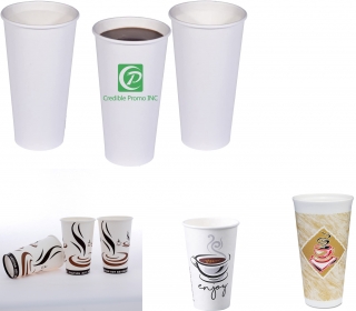 Disposable Eco-friendly Custom Printed Paper Coffee Cup Cold Hot Drink Cup