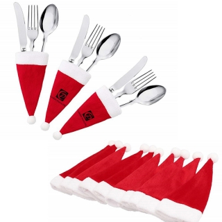 Mini Christmas Hat Decorated with Knives and Forks