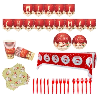 Christmas Theme Party Decoration Tableware Set