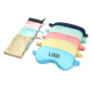 Custom Solid Color Silk Eye Mask