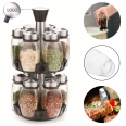 Double Layer Revolving Spice Rack Organizer