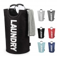 Large Capacity Foldable Canvas Laundry Bag With Handles