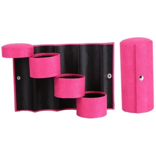 Velvet 3 Layer Cylinder Jewelry Box