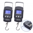 110lb Luggage Weight Scale Fish Scale w/ LCD Display Measuring Tapes