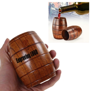 Wooden Barrel Shaped Beer Mug