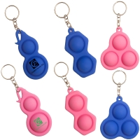 Silicone Sensory Fidget Decompression Toy With Keychian