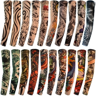 Tempoary Tattoo Arm Sleeves Fake Slip Sports Arm Sleeves