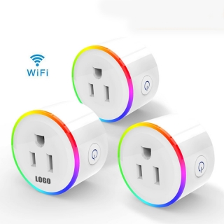 Remote Control WiFi Smart Plug With RGB LED Light