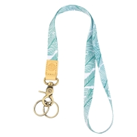 Leather Neck Lanyard Keychain Holder with 2 Free Keyring