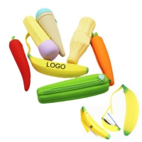 Fruit Vegetable Shape Silicone Pencil Case