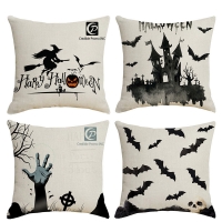 Custom Linen Halloween Pillow Cover