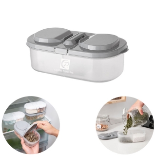 Double Grids Kitchen Storage Box With Covers