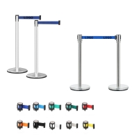 Crowd Queue Controls Stanchion With Retractable Belt For Queue Lines