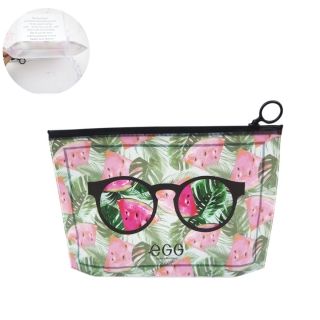 Handy PVC Cosmetic Wash Bag Waterproof Makeup Bag Zip Pouch