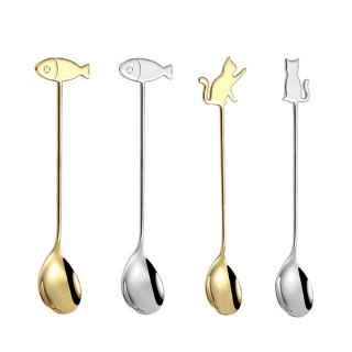 Stainless Steel Dessert Spoon Stirring Stick Spoon