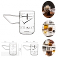 Clear Glass Espresso Measuring Cup with Handle