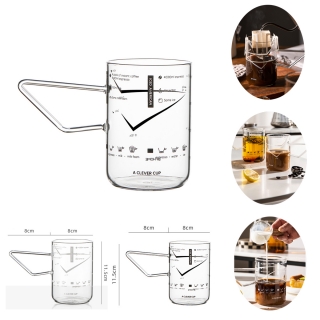 Clear Glass Espresso Measuring Cup with Handle