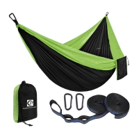 Portable Camping Nylon Parachute Hammock Double & Single with 2 Tree Straps