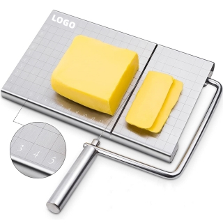 Stainless Steel Handle Block Cheese Slicer With Scale