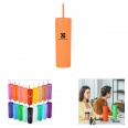 16oz Skinny Tumbler With Lids and Straw