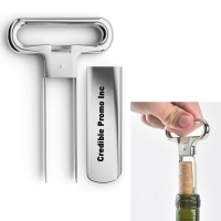 Portable Premium Durable Zinc Alloy Two Prong Cork Opener