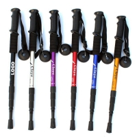 Aluminum Alloy Four-Section T-Handle Portable Telescopic Trekking Poles