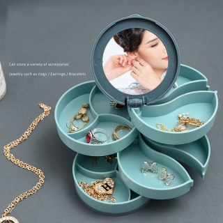 High Capacity Multilayer Rotating Jewelry Box