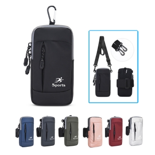 Phone Holder Armband with Crossbody Strap Sweatproof Arm Bag