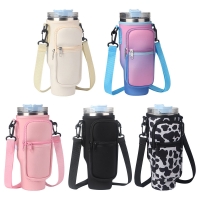 Water Bottle Carrier Neoprene Bag with Pocket for 40oz Tumbler