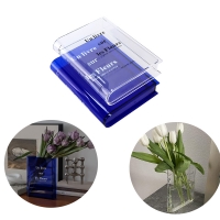 Transparent Book Vase for Flowers