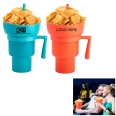 2 In 1 Snack Tumbler Stadium Cup With Straw For Cinema