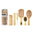 Bamboo Hair Brushes and Comb Set of 6