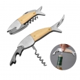 3 in 1 Lightwood Fish Corkscrew Wine Opener