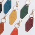 Retro PU Hotel Key Ring