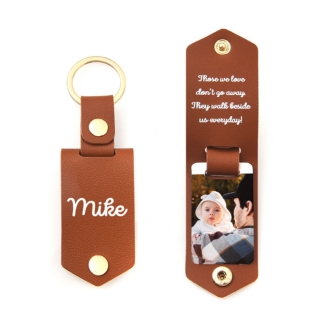 DIY Sublimation Leather Key Chain Photo Holder Key Ring