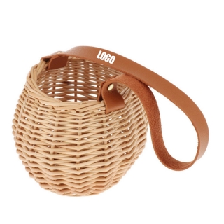 Handwoven Rattan Cane Basket for Fruit Home Garden Decor Photography