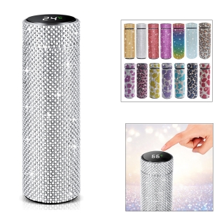 17oz Bling Stainless Steel Water Bottle LED Temperature Display