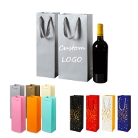 Kraft Paper Single Wine Bottle Bag