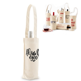 Wine canvas Gift Bag