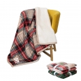 Tartan Flannel Blanket Sherpa Fleece Throw Blanket