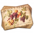 4-Piece Set of Cork-Backed Placemat with Custom Box